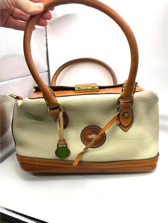 Dooney & Bourke Handbags - Dooney & Bourke Vintage Leather and Pebbled Leather Satchel Doctor's Bag